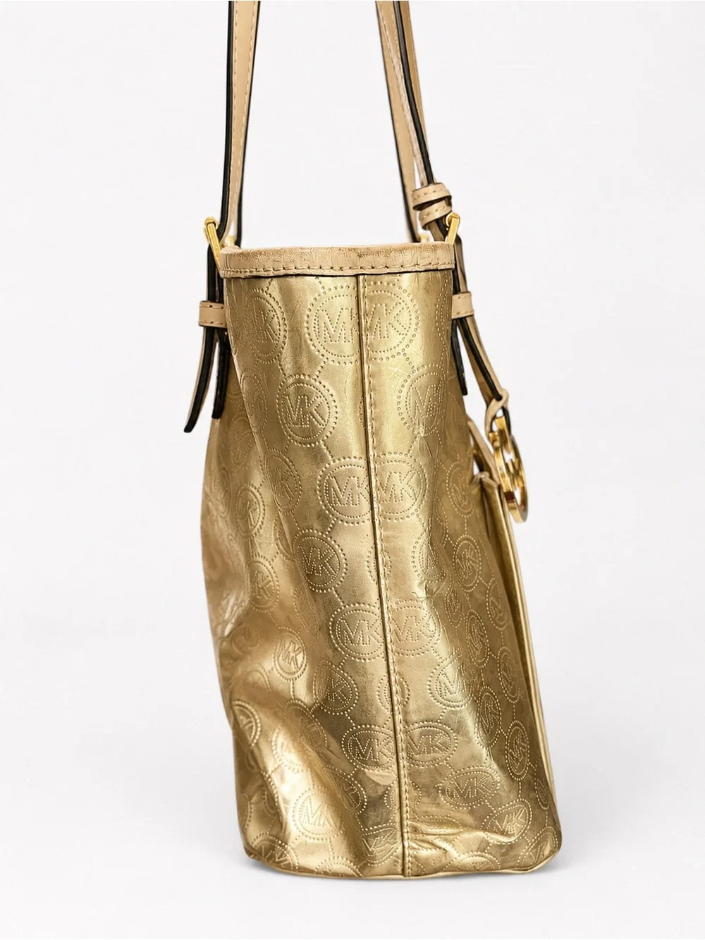 Michael Kors Metallic Gold Signature Tote